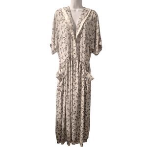 Janice McCarty 40's style vitage retro floral print dress size S